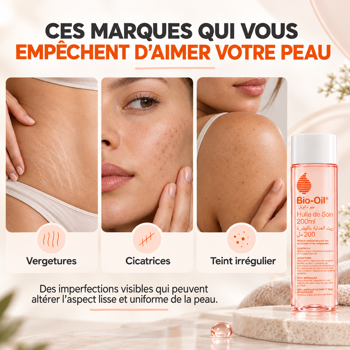 Bio‑Oil – L’Huile Réparatrice pour une Peau Lisse et Uniforme