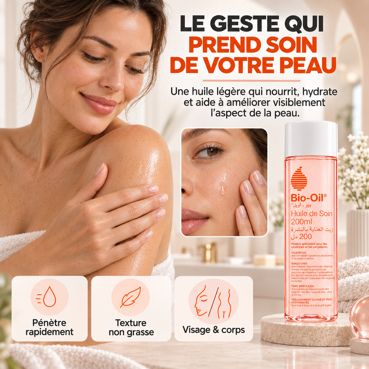 Bio‑Oil – L’Huile Réparatrice pour une Peau Lisse et Uniforme
