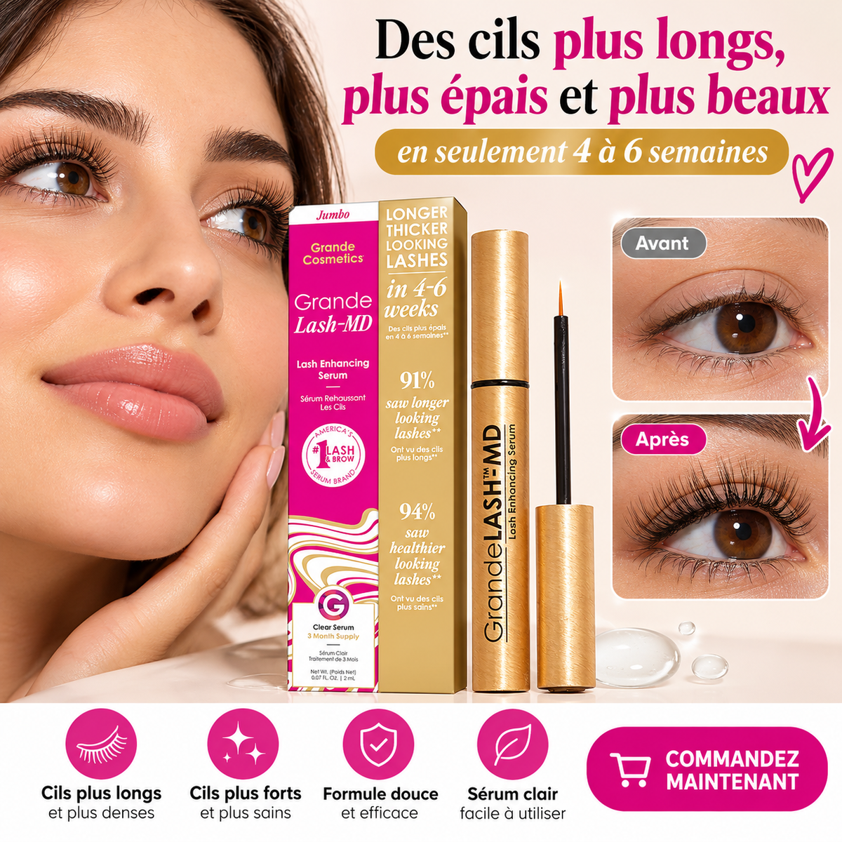 grandelash serum activateur de cils 2ml